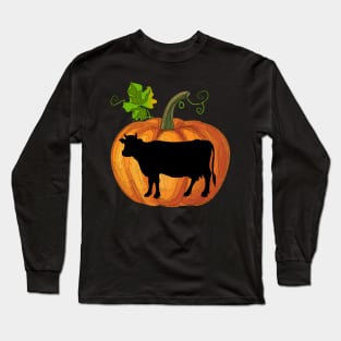 Cow in pumpkin Long Sleeve T-Shirt